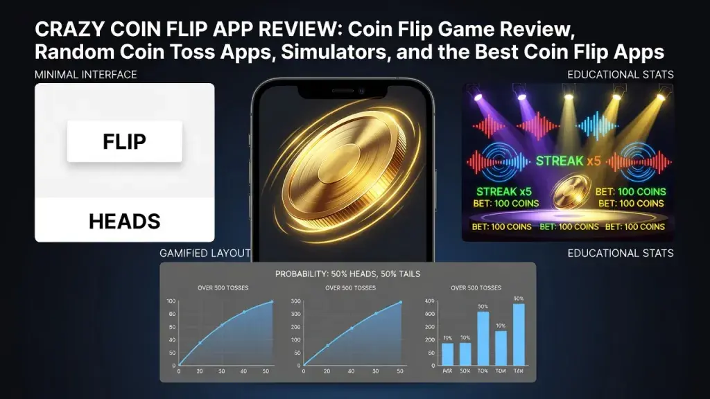 Crazy Coin Flip App Review: Coin Flip Game Review, Random Coin Toss Apps, Simulators, and the Best Coin Flip Apps